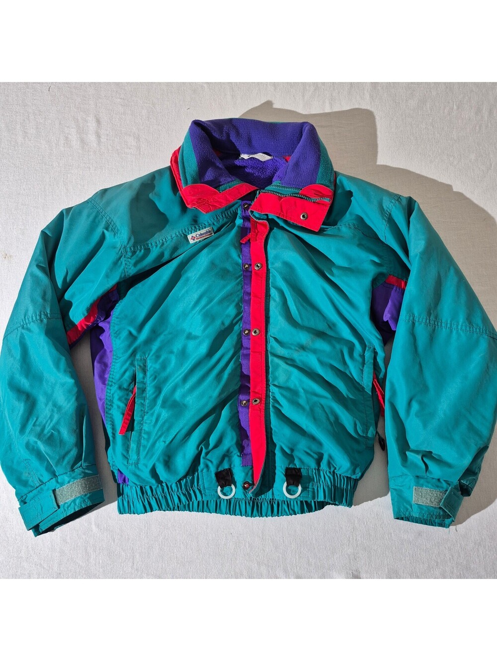 Columbia Bugaboo Mens Medium teal and purple 3-in-1 jacket